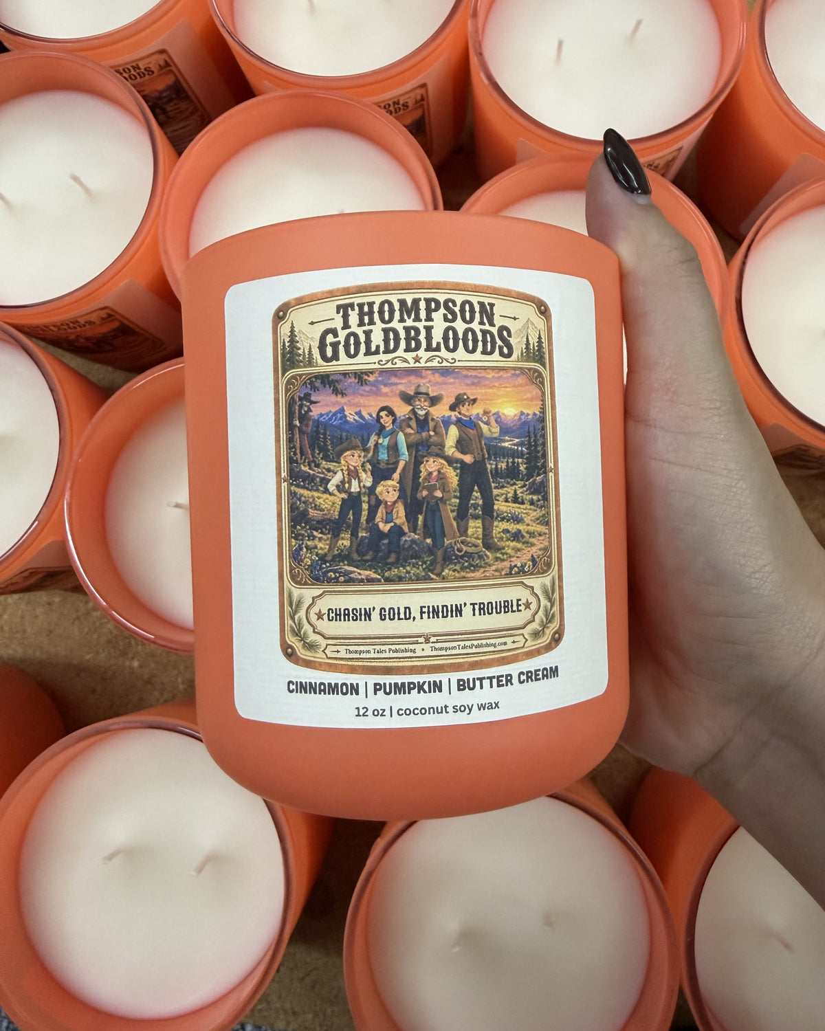Pumpkin, Cinnamon & Butter Cream candle - orange vessel (TTP-C3)