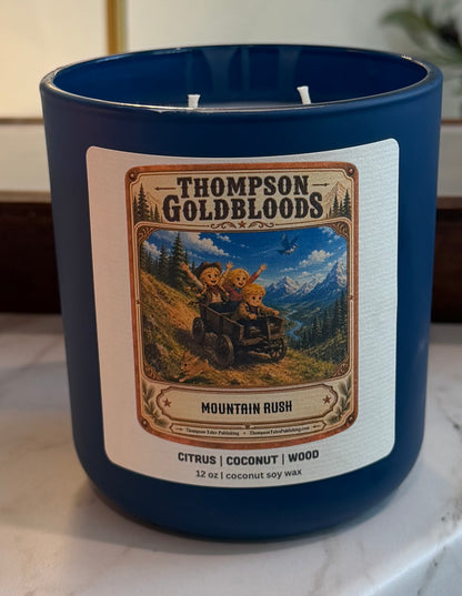 Mountain Rush candle - blue vessel